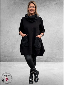 VINCENZO ALLOCCA Tuniek Zwart Opgestikte zakken